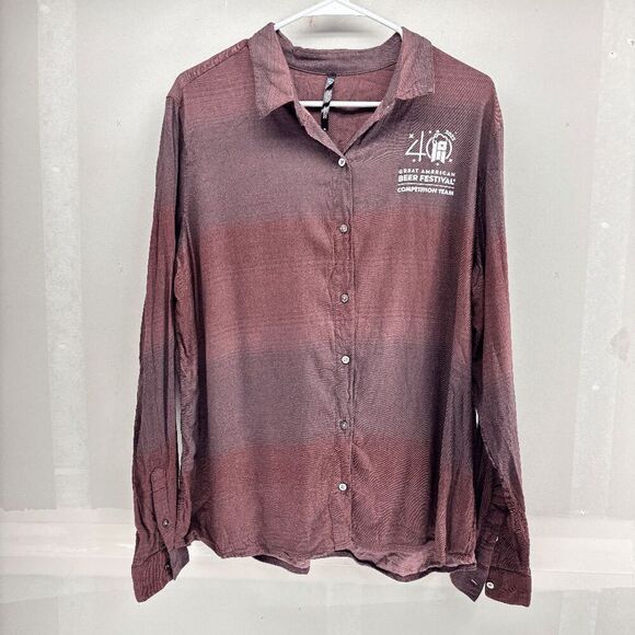 Kuhl Strata Long Sleeve Button Up Shirt Top Blouse Cinnamon Size XL GABF 2022 - Picture 1 of 7